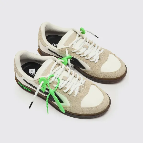 Off-White Suede and Nylon End of Play Sneakers White (OMIA2ALS26FAB0026865)