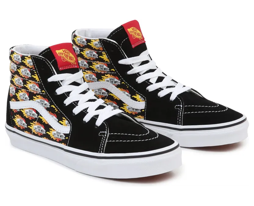 VANS Flame Logo Repeat Sk8-hi Kinderschoenen Zwart (VN0A4UI2AC4)