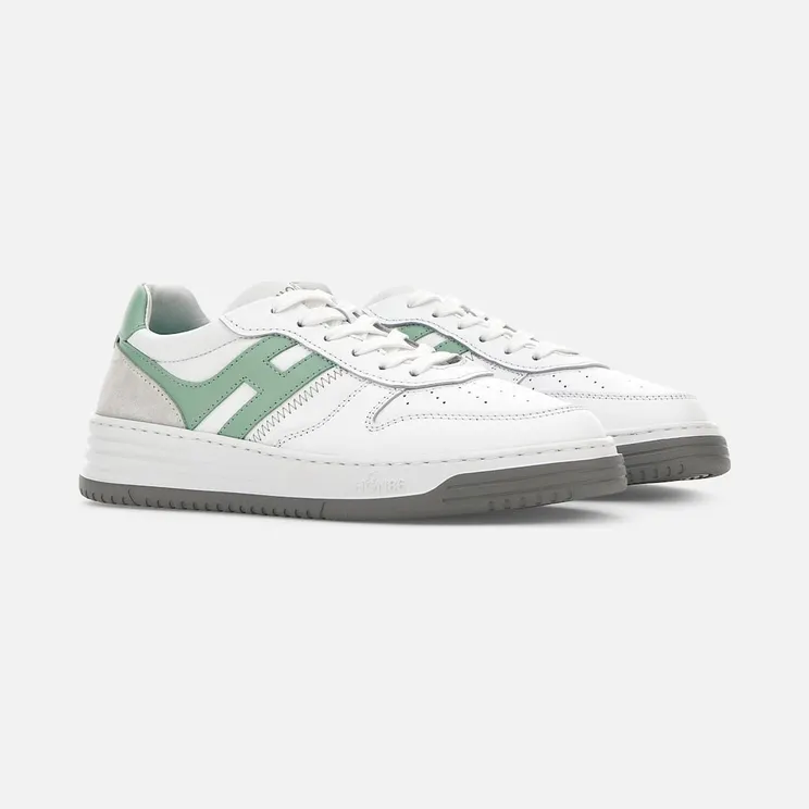 Sneakers Hogan H630 Green White Grey (HXM6300EU50ODZ0XPX)