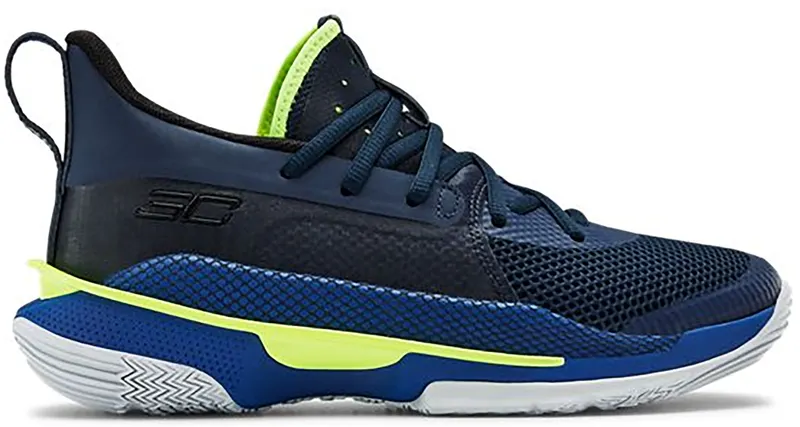 Under Armour Curry 7 Dub Nation (GS) Royal/Academy-Hi Vis Yellow (3022113-405)