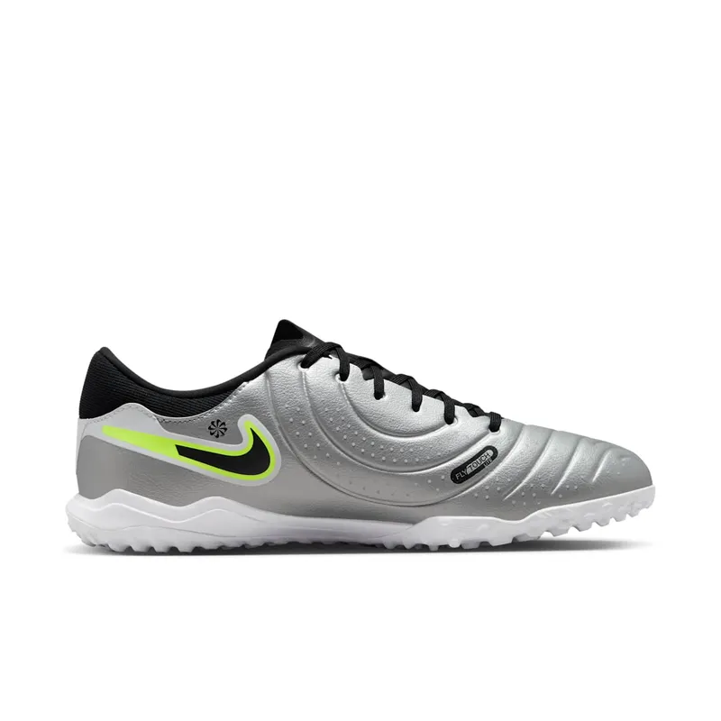Nike Tiempo Legend 10 Academy TF Metallic Silver Volt Black (DV4342-001)