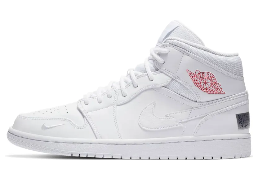 Air Jordan 1 Mid Euro Tour “White / University Red / Midnight Navy” (CW7589-100)