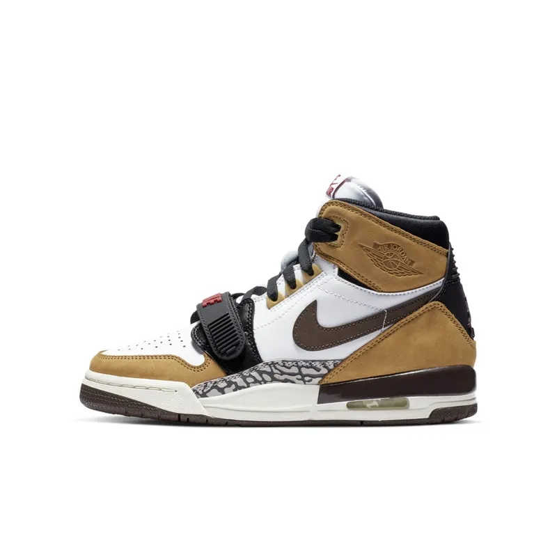 Jordan Legacy 312 Rookie of the Year (GS) White/Baroque Brown-Wheat-Varsity Red (AT4040-102)