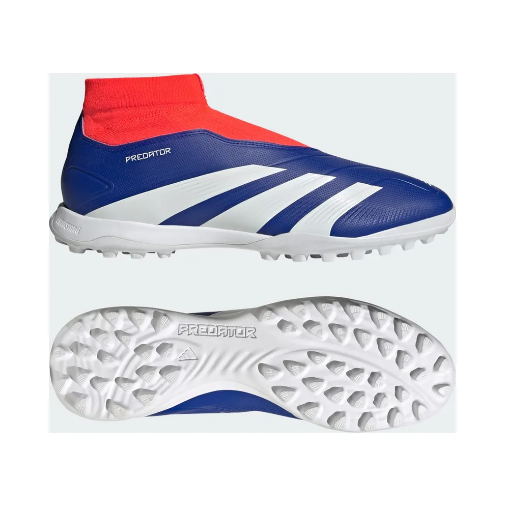 adidas Predator League Laceless Turf Lucid Blue Cloud White Solar Red (IF6385)