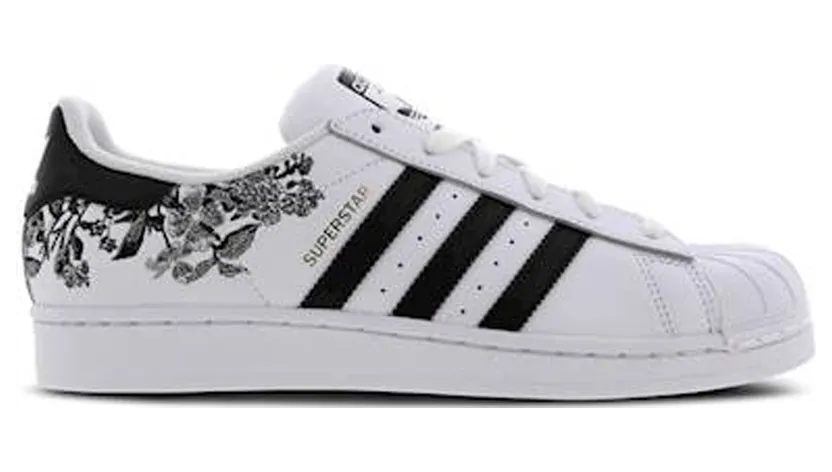 adidas Superstar Flower Embroidery White Black (W) (CG6407)