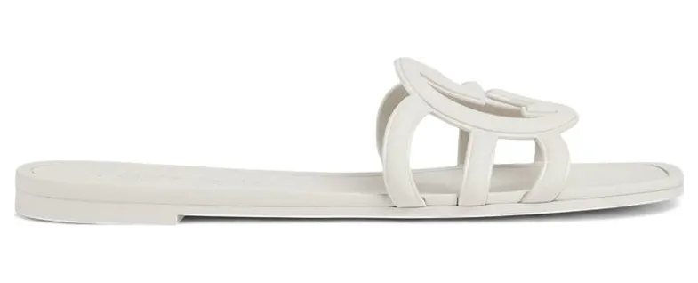 Gucci Interlocking G Slide Sandal White Rubber (‎780307 J8700 9022)