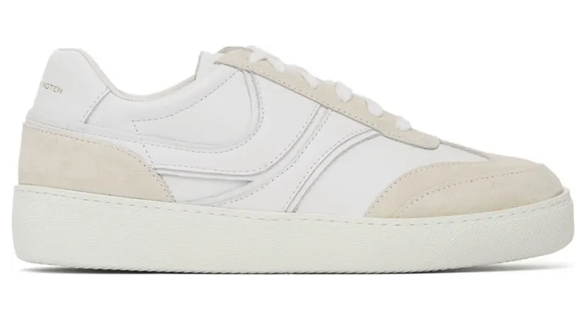 Dries Van Noten White & Beige Leather Sneakers (WW212-006-119)