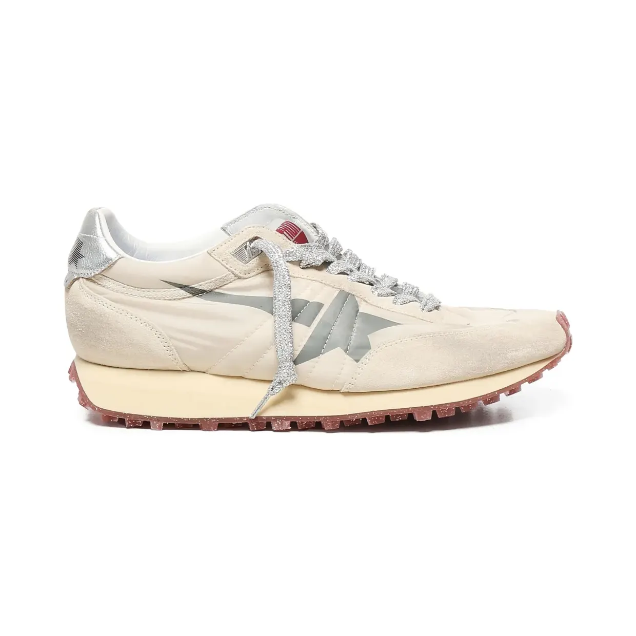 Golden Goose Marathon mit Metallic-Einsatz Nude (GMF00683F007399)