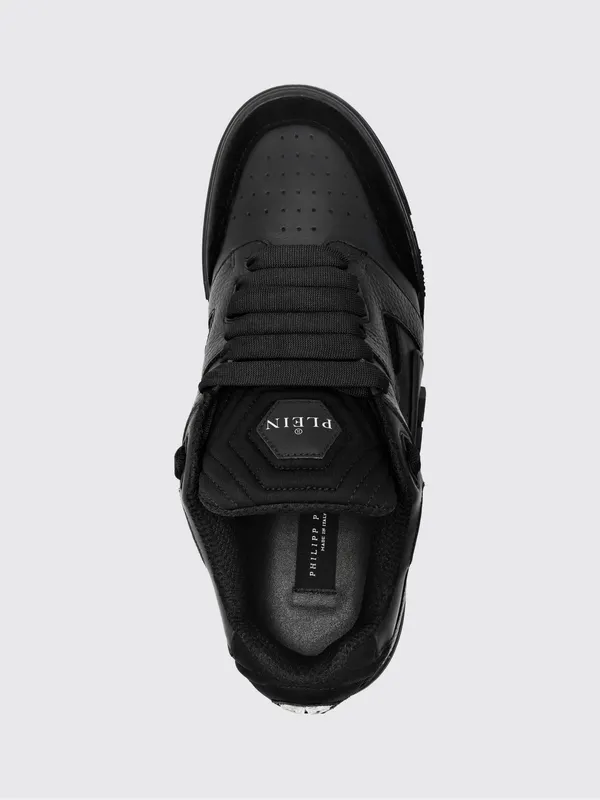 Philipp plein Phantom Street Leather and Suede Sneakers with Rubber Logo Black (AACSUSC0511PLE010N02) (3)