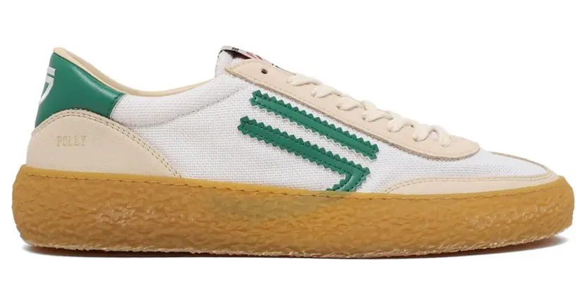 Puraai Polly logo-stripe sneakers – Beige (PU405P067)