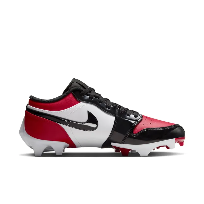 Air Jordan 1 Low TD Cleat Patent “Bred Toe” (FJ6245-601)