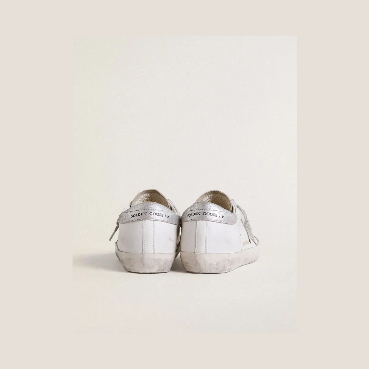 Golden Goose Women’S Super-Star With Gray Suede Star And Silver Glitter Inserts (GWF00101.F003523.11267) (4)