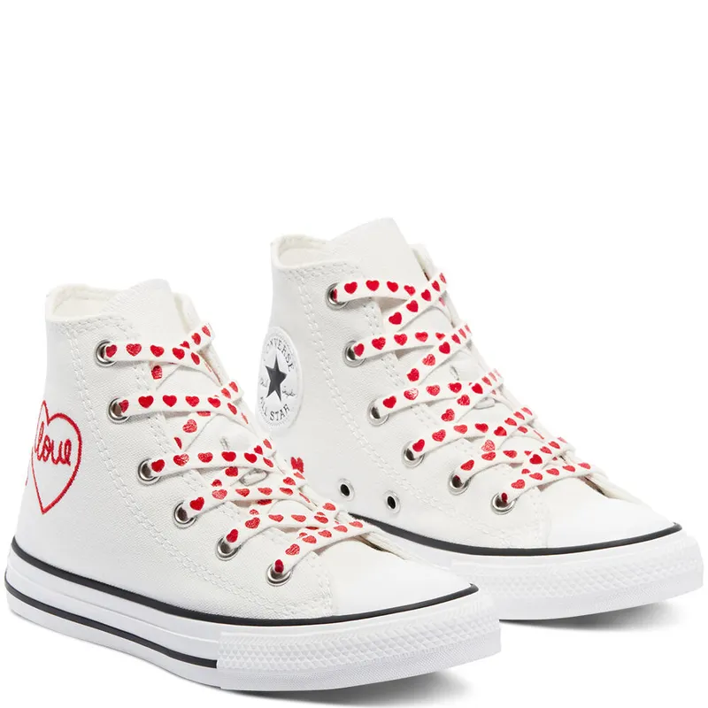 Converse Valentine’s Day Chuck Taylor All Star High Top Vintage White/university Red (671125C)