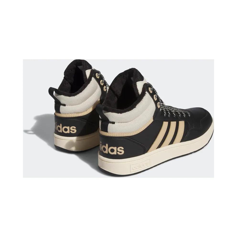 Adidas Hoops 3.0 Mid Lifestyle Basketball Classic Winter Shoes Core Black / Magic Beige / Wonder White (IG7927)