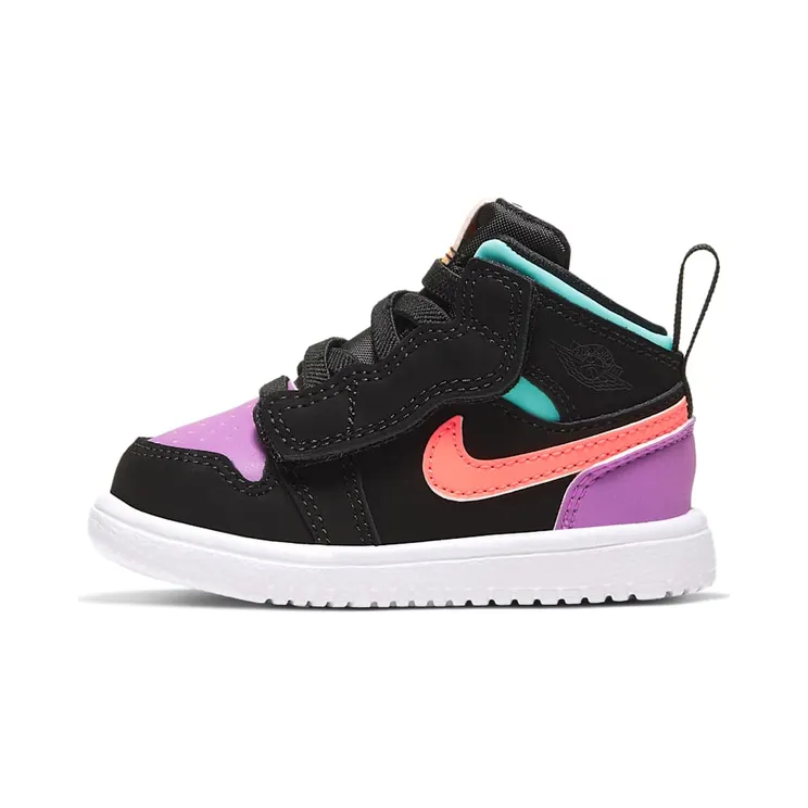 Jordan 1 Mid Alt Multi-Color “Black / Aurora Green / Hyper Violet / Total Orange” (AR6352-083)