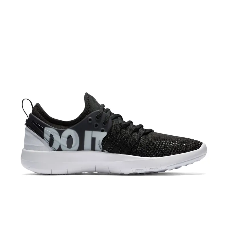 Nike Free Tr 7 Premium Just Do It Black White (W) Black/Black-Wolf Grey (924592-001)