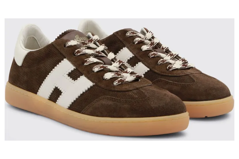 Hogan Cool Embossed Suede Sneakers Brown (HXW6470FB60UWX0CAJ)