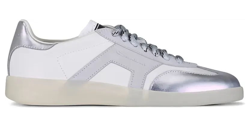 Santoni DBS Oly leren sneakers met vlakken – Wit (DBSOLYMPD19PSXG45)