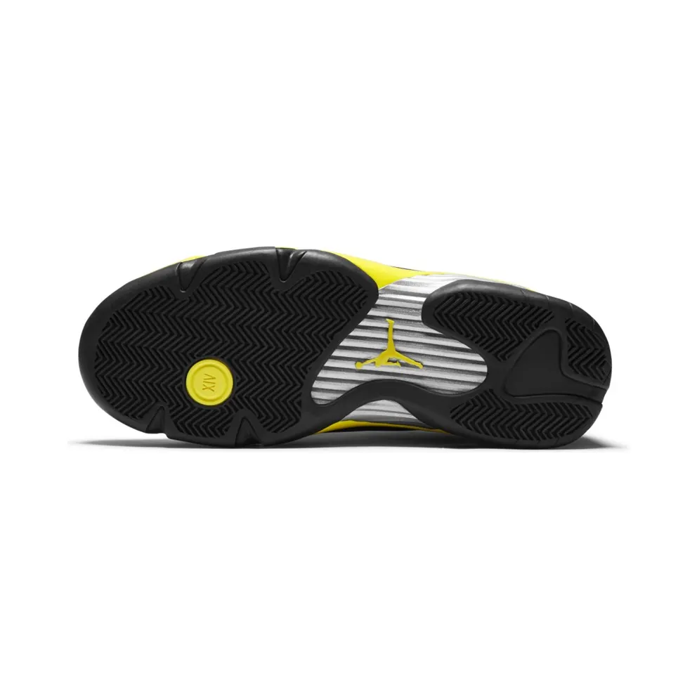 Jordan 14 Retro Thunder Black/Vibrant Yellow-White (487471-070)
