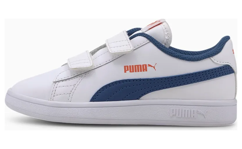Puma Smash v2 Leder Kinder Weiß (365173-16)