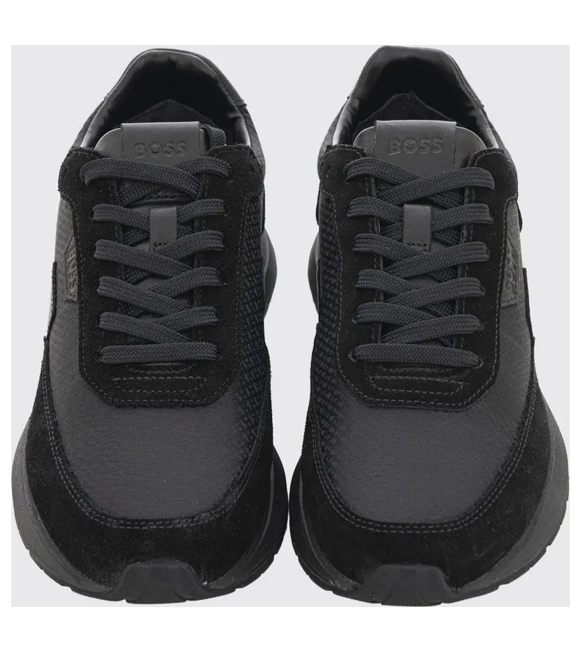 Boss Nylon and Suede Sneakers Black (50557841005) (3)