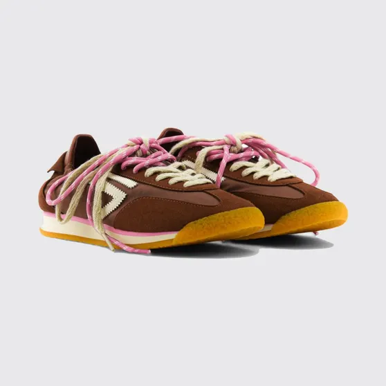 Puraai 6.02 Panther Vegan Leather and Fabric Sneakers Burnt (PU602P026)