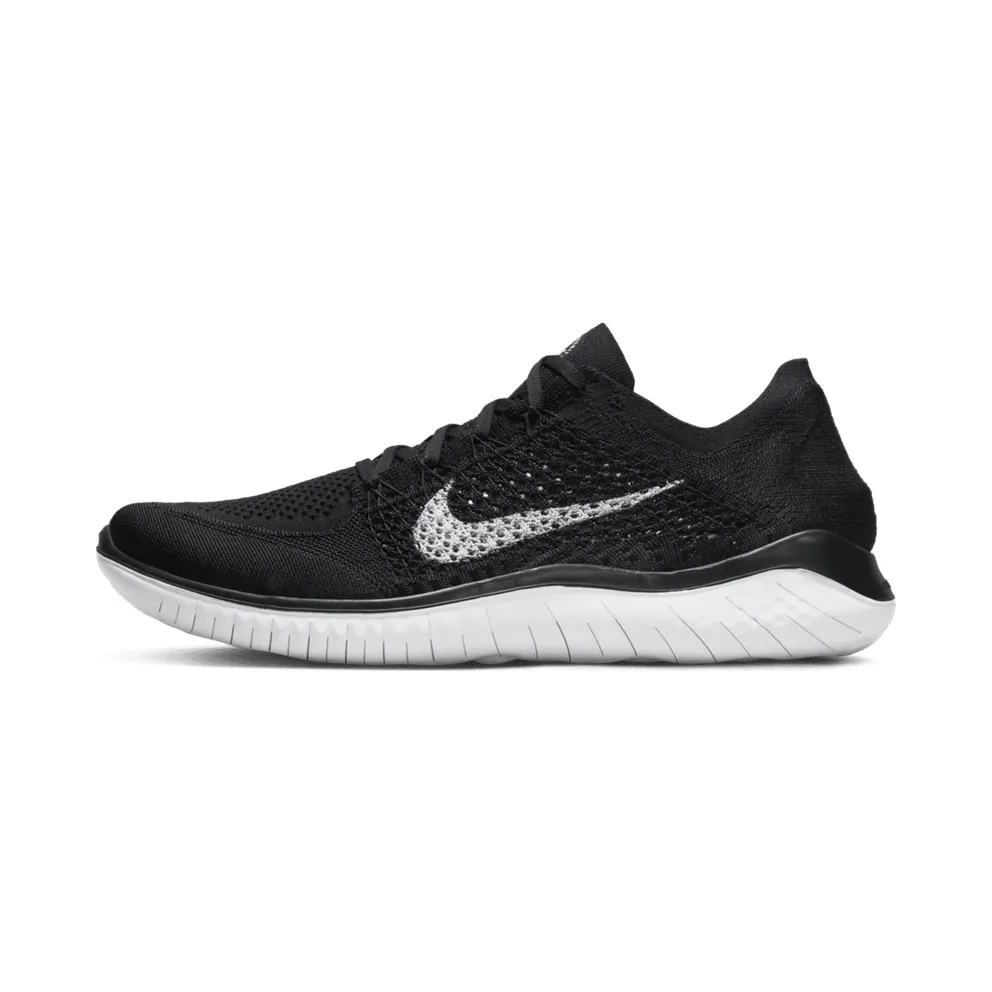 Nike Free RN Flyknit 2018 Black White Black/White (942838-001)