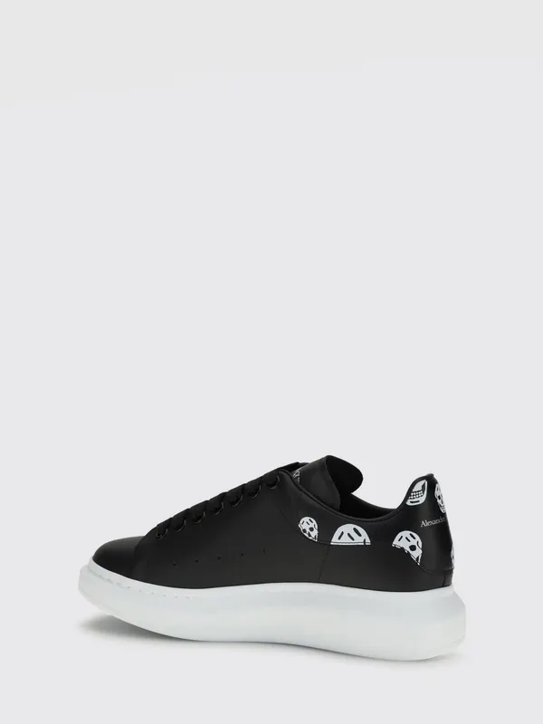 Mcqueen Oversize Leather with Skull Print Black (553680WIAKB1016)