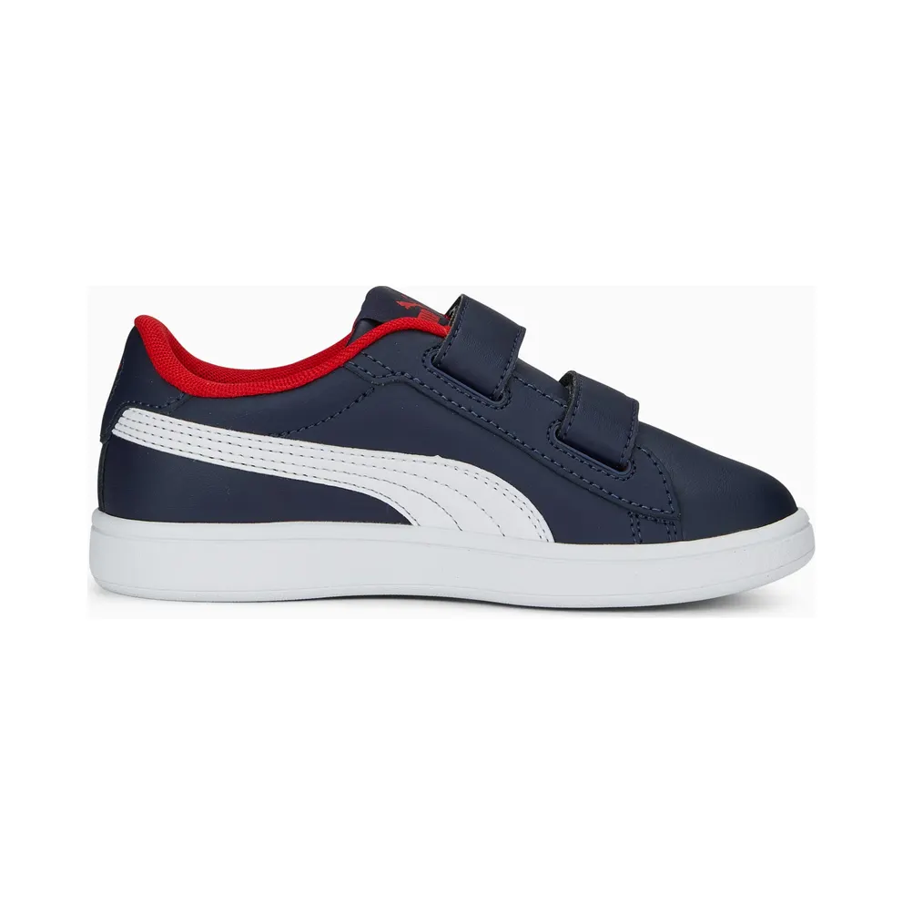 Puma Smash 3.0 Leather V White/Blue/Red (392033-04)