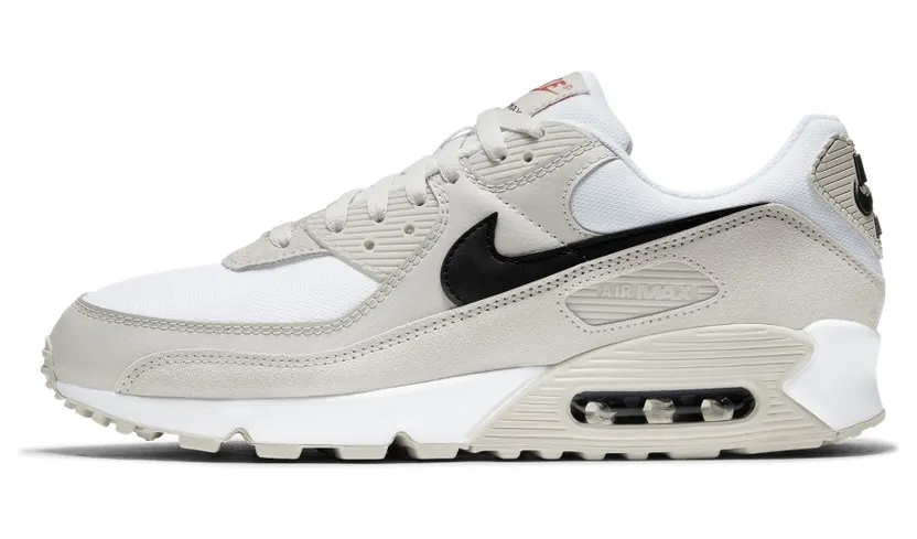 Nike Air Max 90 Light Bone – “White / Black / Light Bone / Team Orange” (DH4103-100)
