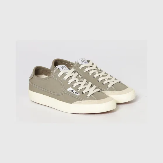 Autry Windscape Sneakers in Cotton Canvas Green (SCLMCU03)