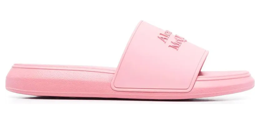 Alexander McQueen Logo Slides Pink Pastel (W) (666983W4QS05483)