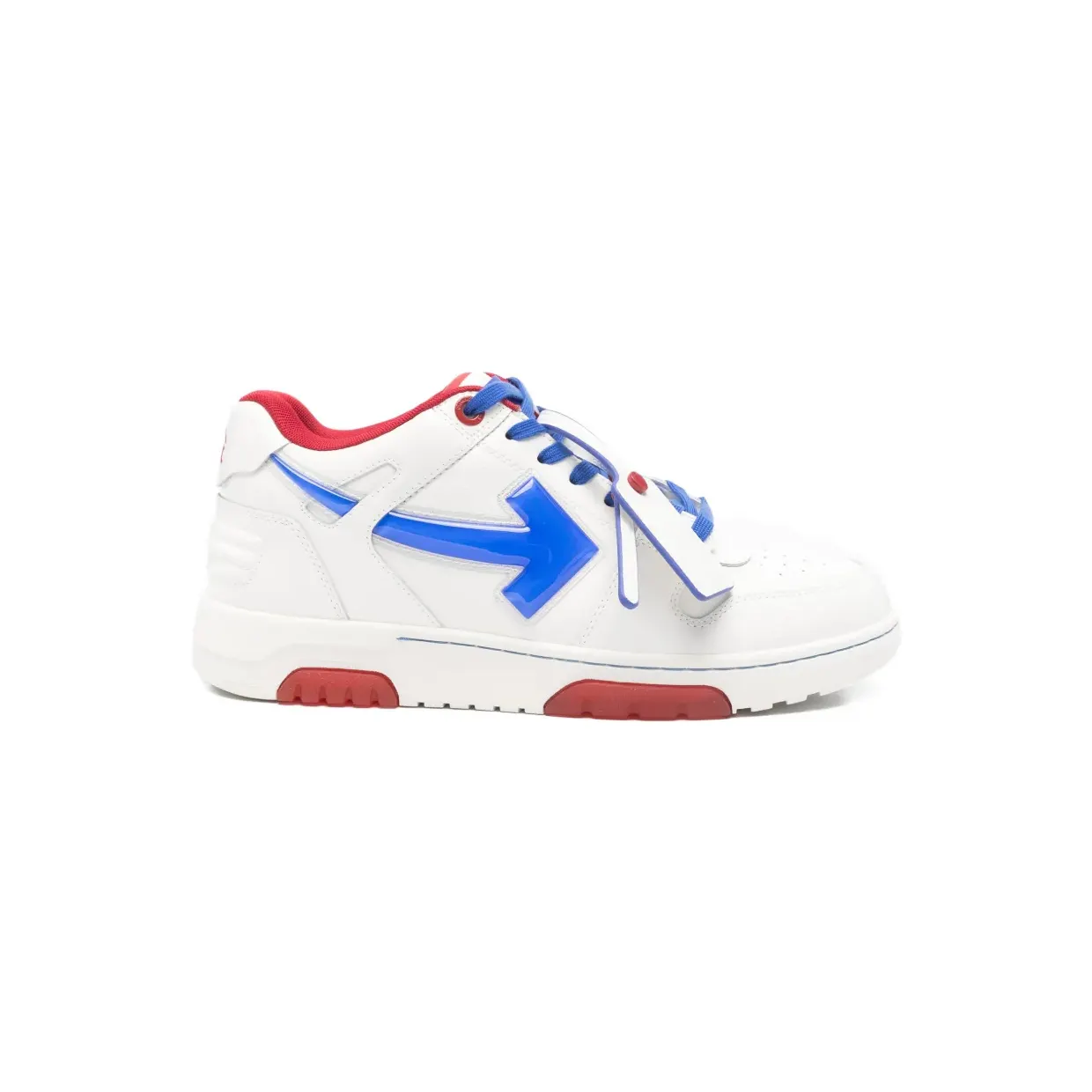 OFF-WHITE Out Of Office OOO Low Tops Bubble Arrow White Cobalt Blue (OMIA189S26LEA0090147)