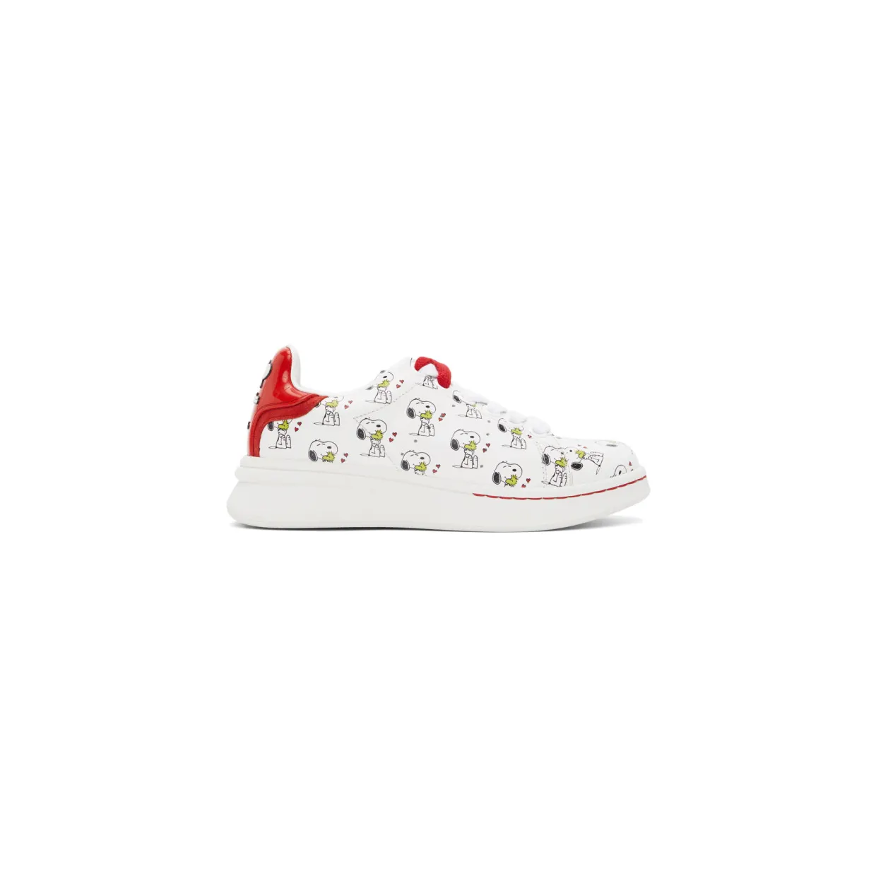 Marc Jacobs White and Red Peanuts Edition The Tennis Shoe Sneakers (M9002318)