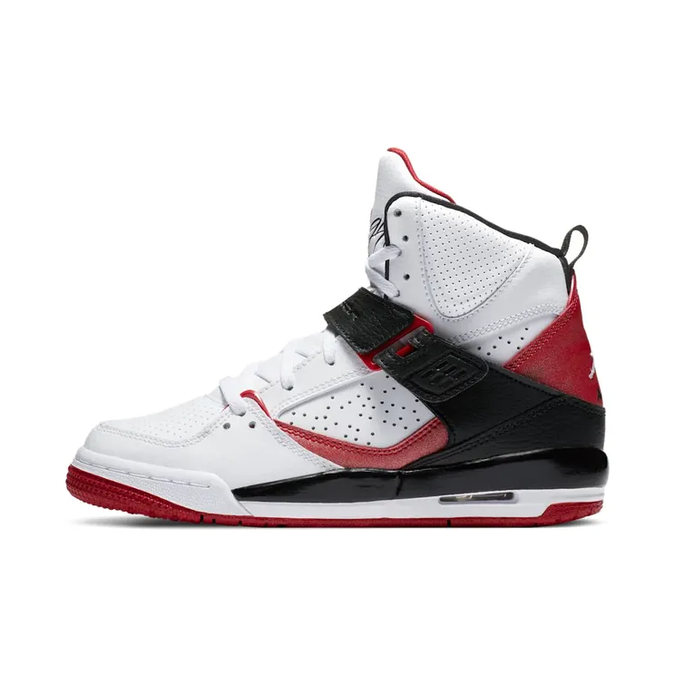 Jordan Flight 45 High “White / Black / Gym Red” (524865-130)