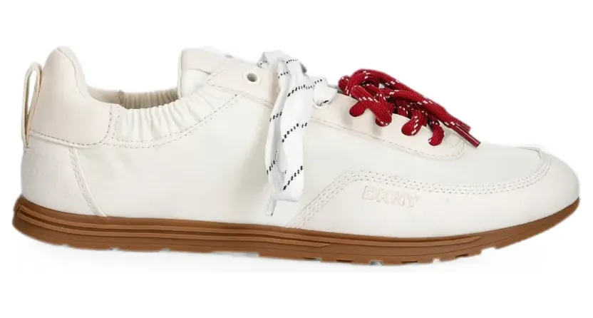 DKNY Arianna logo-embossed panelled sneakers – Beige (K3600076)