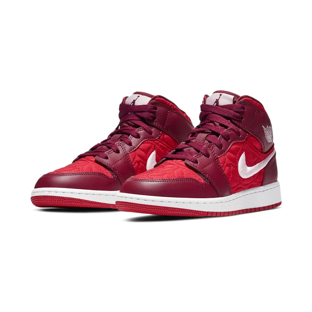 Jordan 1 Mid SE Red Quilt (GS) Deep Red/Sail-Gym Red (AV5174-600)
