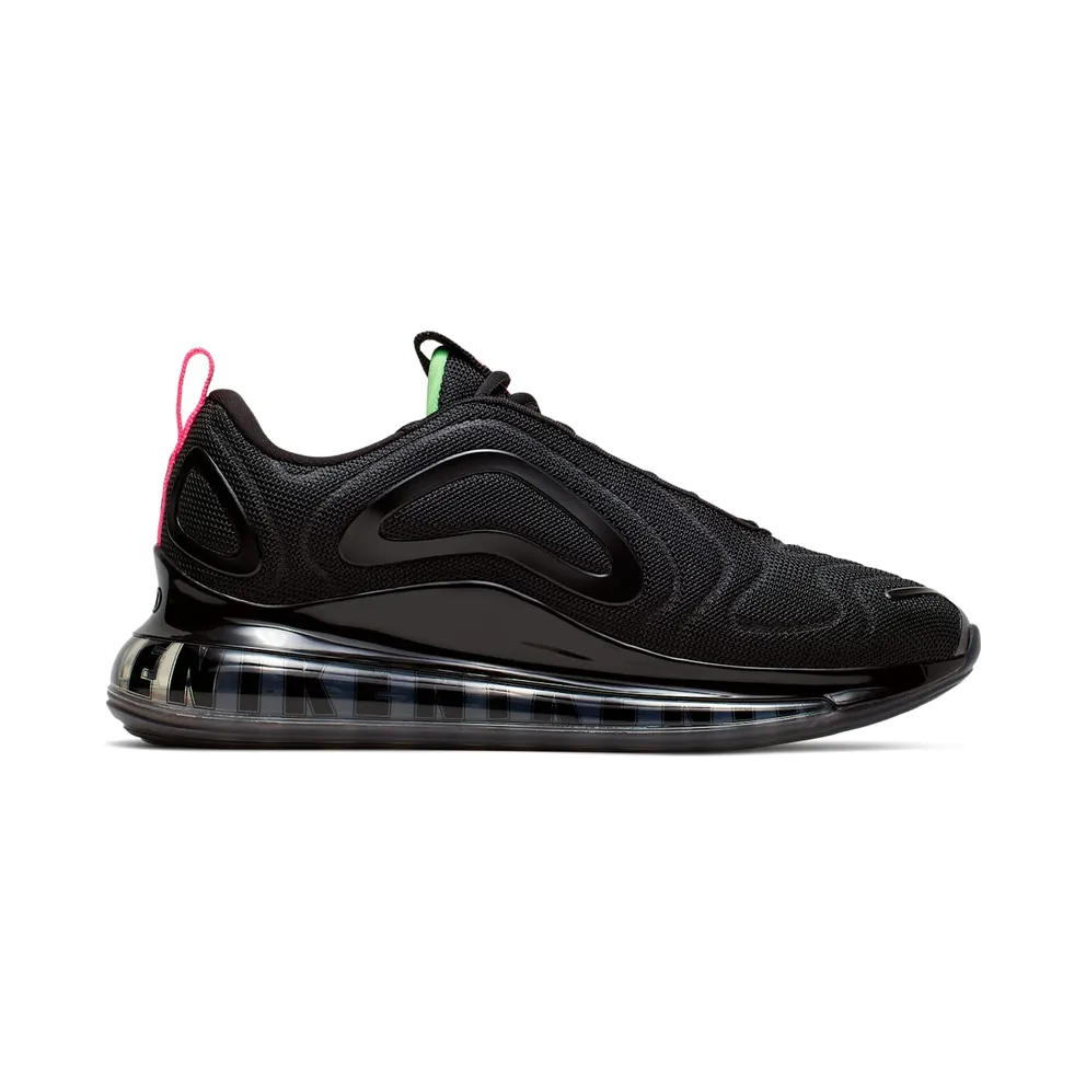 Nike Air Max 720 Big Logos Black Black/Hyper Pink-Scream Green (CQ4614-001)