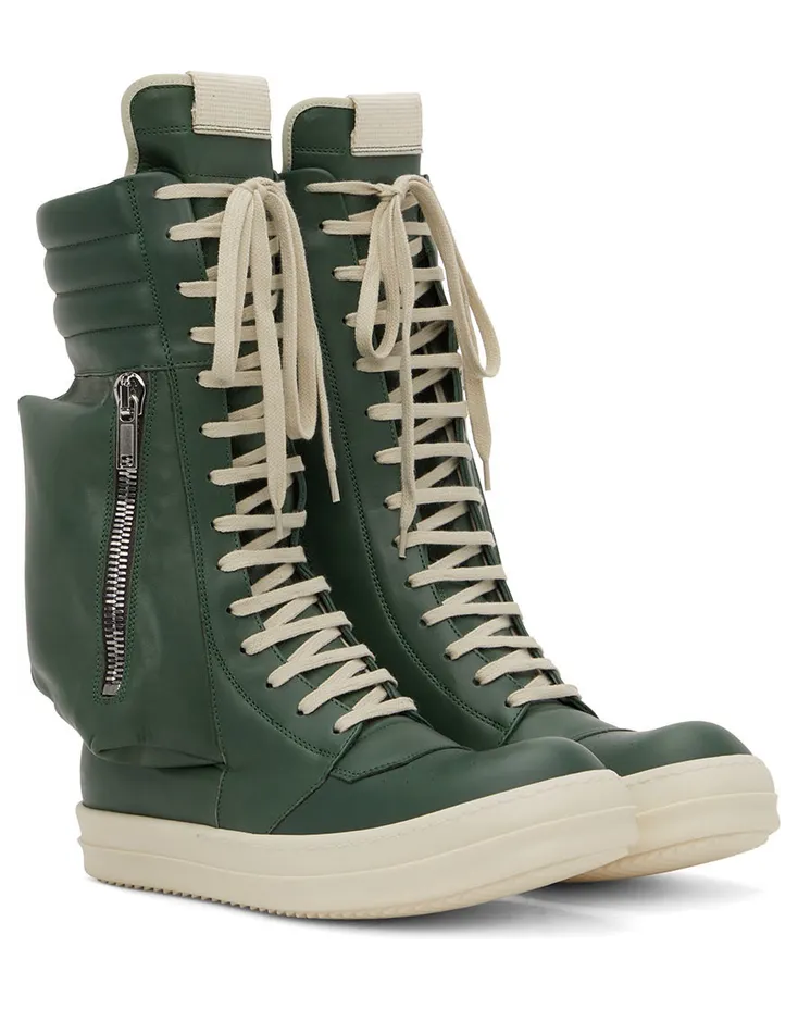 Rick Owens Gray Cargobasket Sneakers (RU02B2899 LCG) (4)