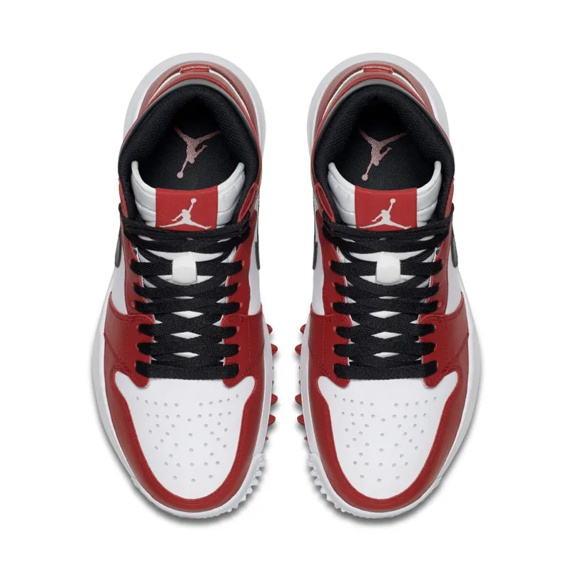 Jordan  1 Retro Golf Cleat Chicago White/Black-Varsity Red (917717-100)