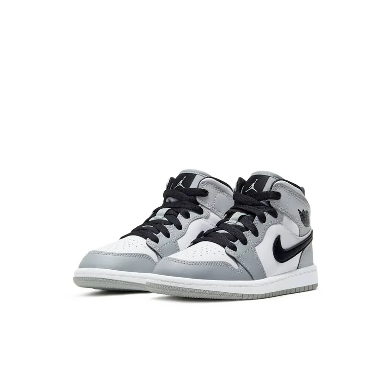 Jordan 1 Mid Light Smoke Grey (PS) Light Smoke Grey/White-Black (640734-092)