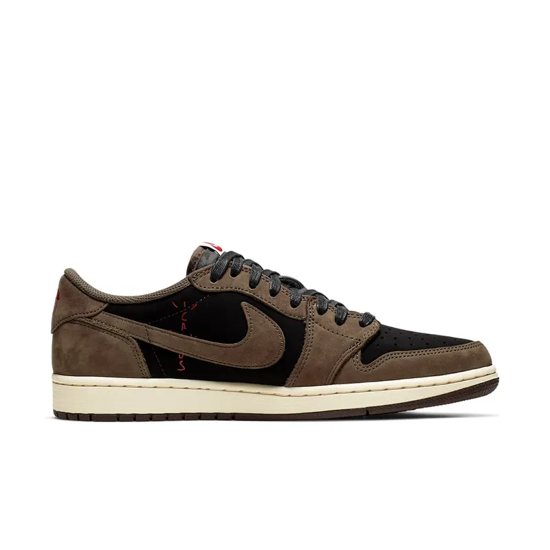Jordan 1 Retro Low OG SP Travis Scott Black/Dark Mocha-University Red-Sail (CQ4277-001)