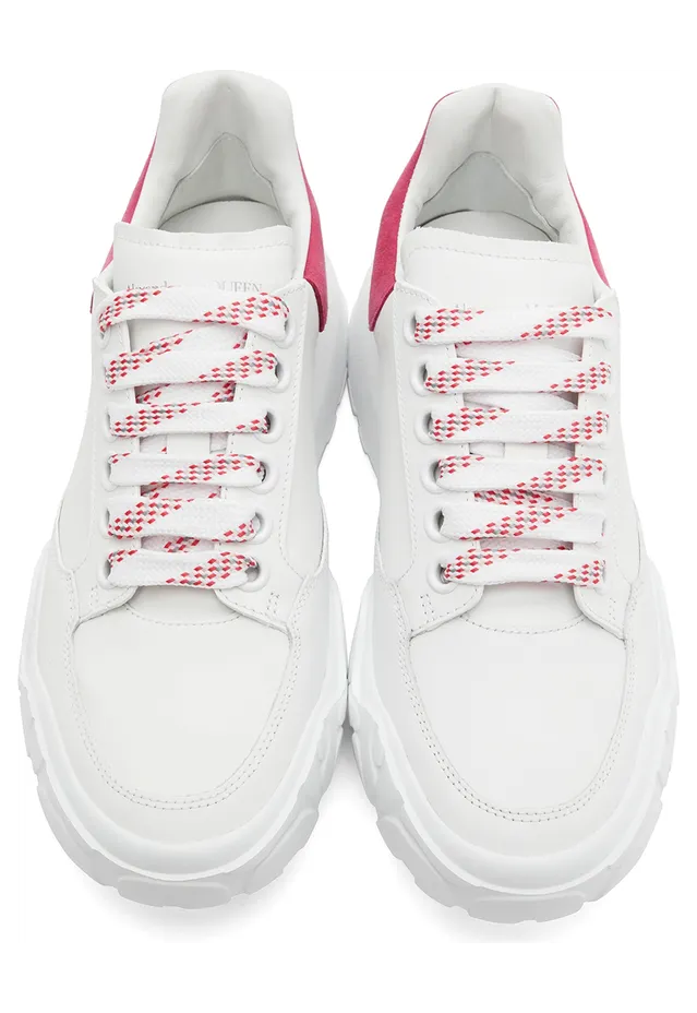 Alexander McQueen White & Pink Court Trainer Sneakers (633915WIA9D) (5)
