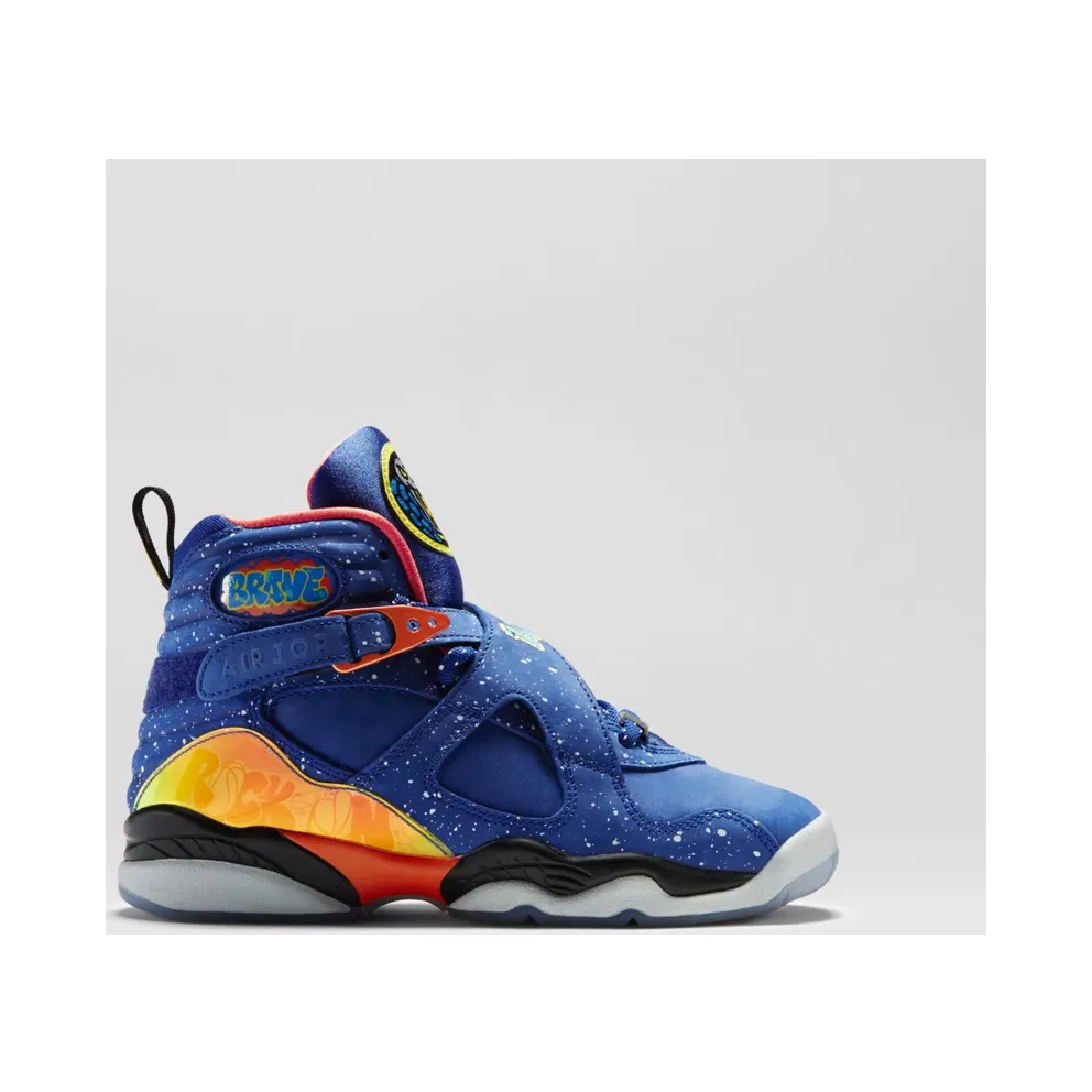 Jordan 8 Retro Doernbecher (GS) Hyper Blue/Electro Orange-Black (729894-480)