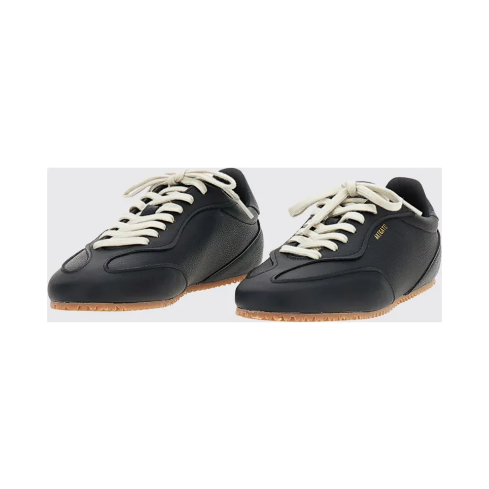 Axel Arigato Daze Runner Grained Leather Sneakers with Laminated Logo Black (F4031001)