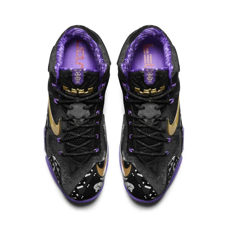 Nike LeBron 11 Black History Month Anthracite/Metallic Gold-Purple Venom (646702-001)