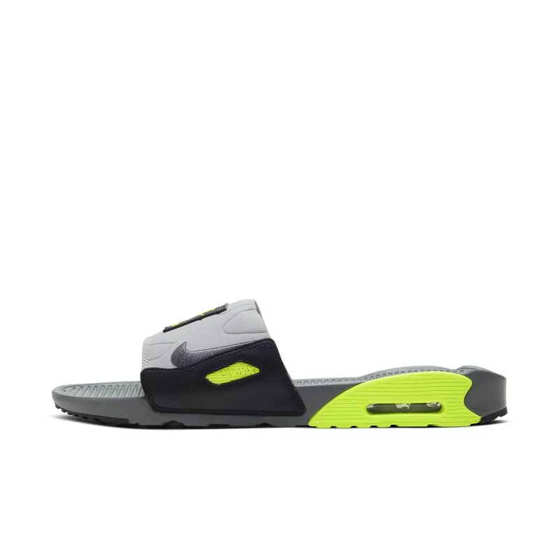Nike Air Max 90 Slide Smoke Grey Volt Black Smoke Grey/Volt-Black-Smoke Grey (BQ4635-001)