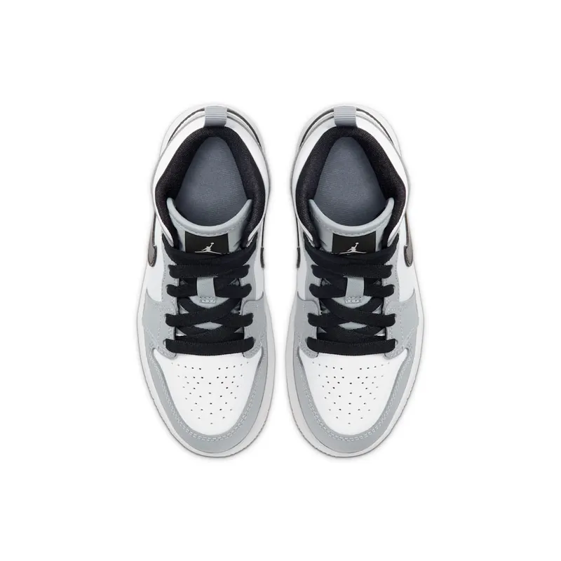 Jordan 1 Mid Light Smoke Grey (PS) Light Smoke Grey/White-Black (640734-092)