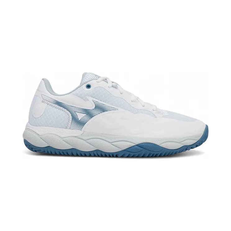 Mizuno Wave Enforce Court CC White Parisian Blue Plein Air (61GC243603)