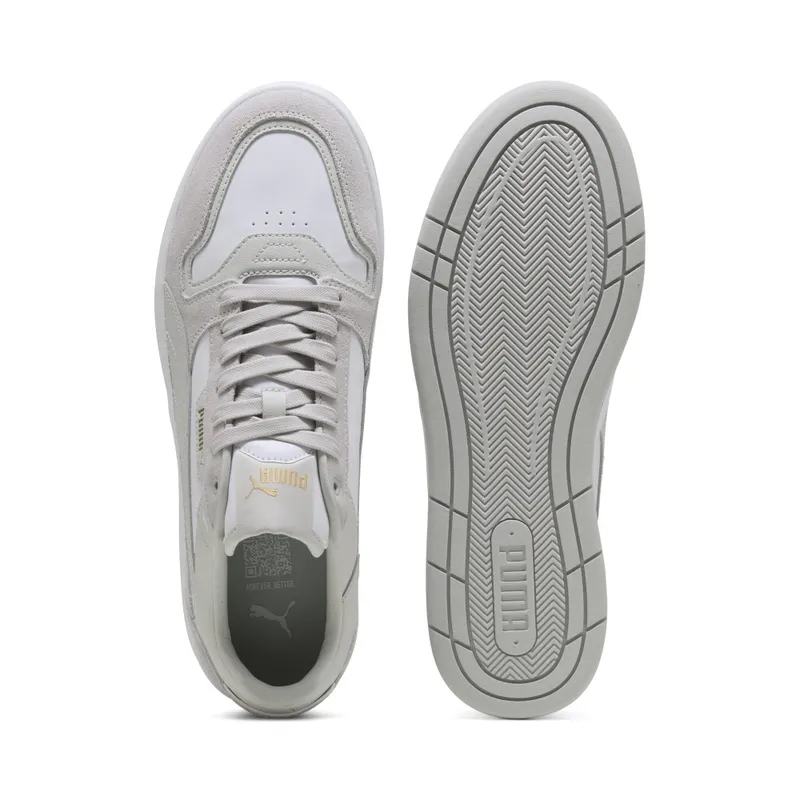 Puma Court Classic Suede “Puma White / Glacial Gray / Puma Gold” (400215_02)